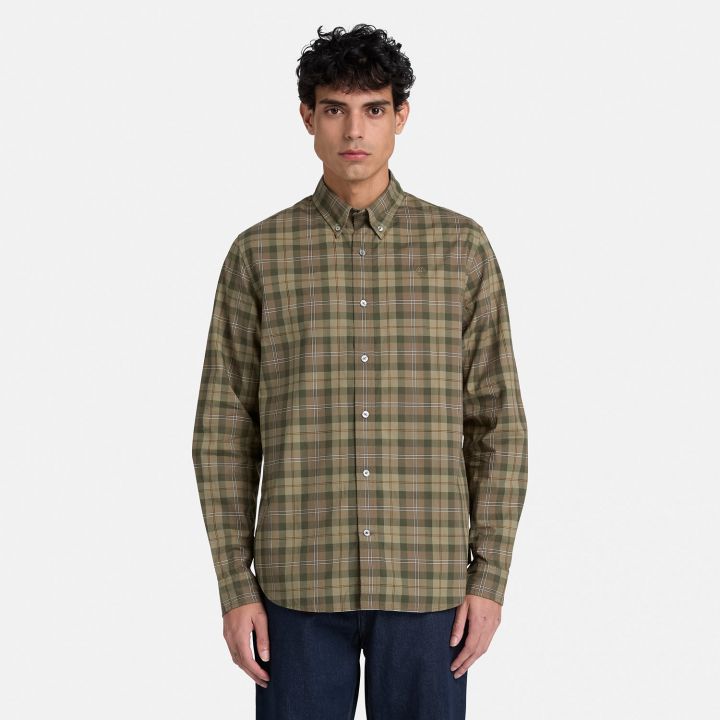 חולצה מכופתרת לגברים Check Poplin
