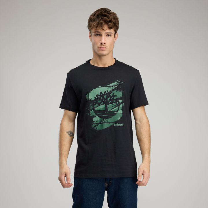 חולצת טי-שירט לוגו עץ