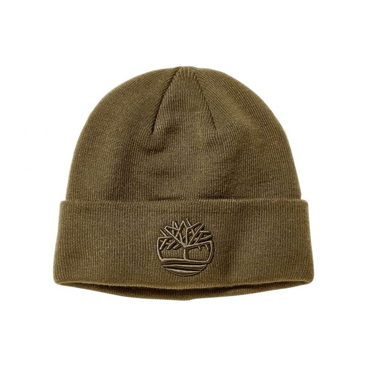 כובע צמר עם רקמת לוגו תלת מימדית