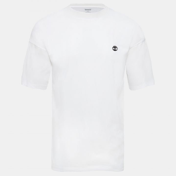 טי שירט טימברלנד עם הדפס עץ על הגב