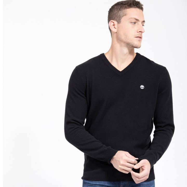 סריג עם מפתח צוואר וי