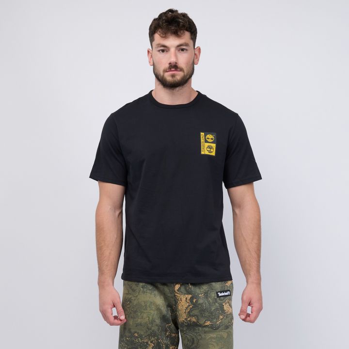 טי שירט Timberland עם הדפס לוגו מרובע לגברים