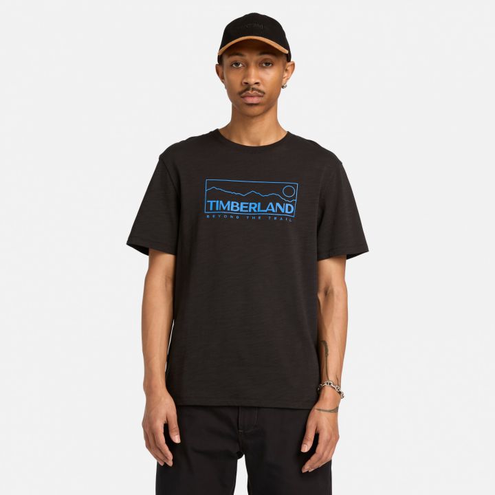 טי-שירט קצרה לגברים Outlined Graphic