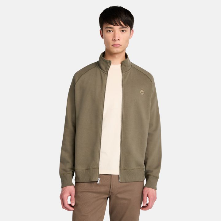 סווטשירט לגברים Exeter River עם צווארון גבוה ורוכסן מלא