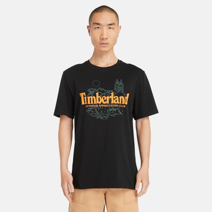 טי שירט עם הדפס Timberland לגברים