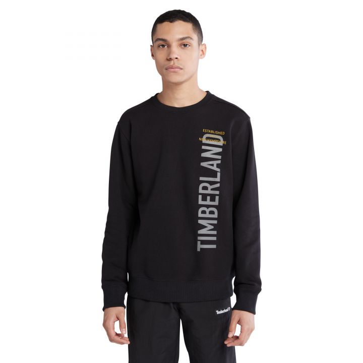 סווטשירט עם הדפס לוגו טימברלנד מאונך בחזית