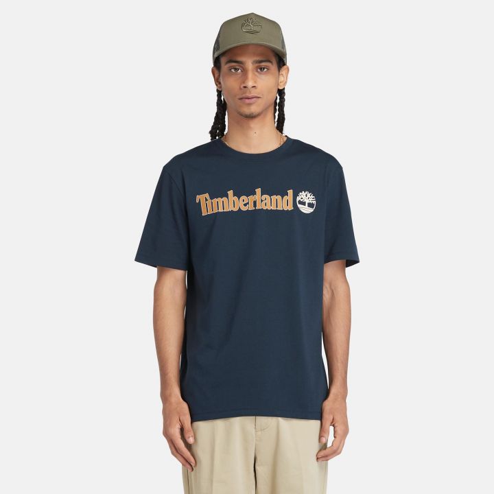 טי שירט לגברים עם הדפס לוגו Timberland