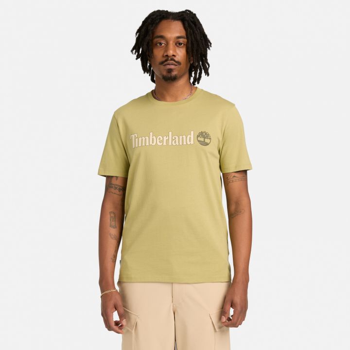 טי שירט לגברים עם הדפס לוגו Timberland