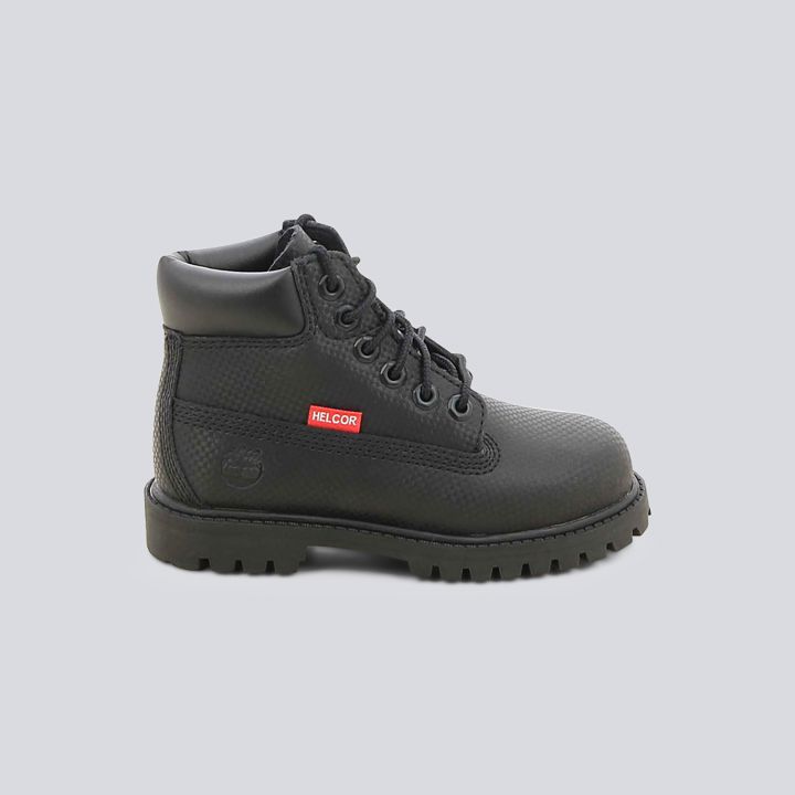 מגפיים לפעוטות טימברלנד דגם ה-WP Yellow boots בגוון שחור