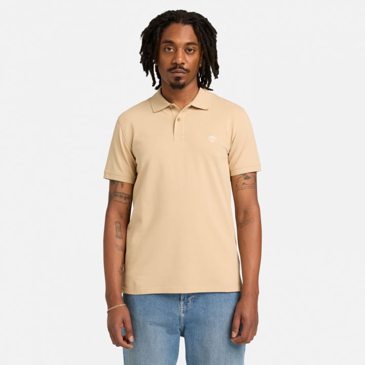 חולצת פולו עם לוגו רקום לגברים