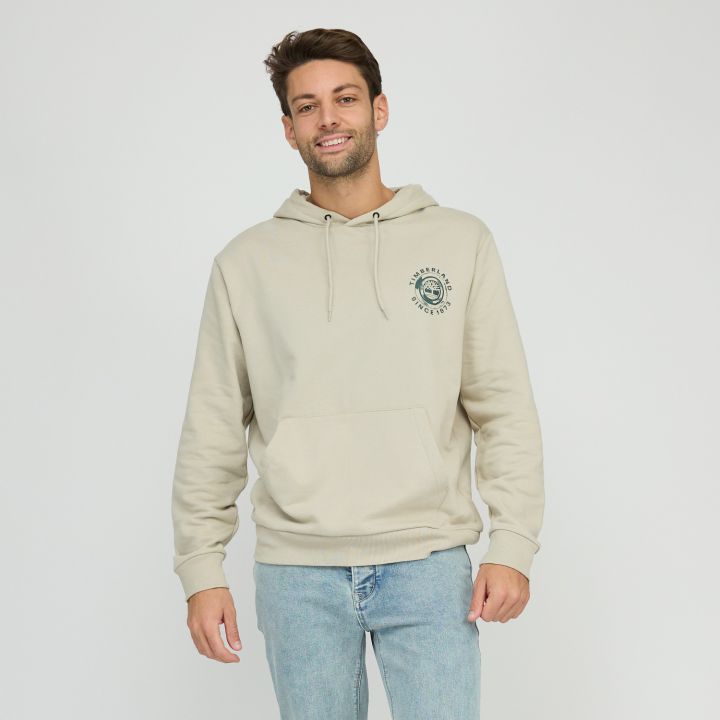 סווטשירט עם קפוצ’ון והדפס לוגו המותג Timberland בגב לגברים