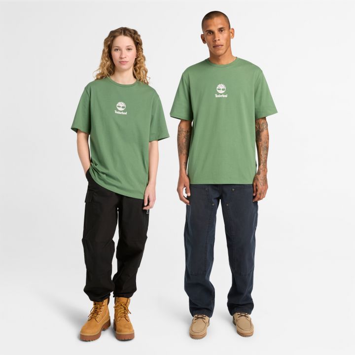 טי שירט יוניסקס עם שרוולים קצרים והדפס Timberland