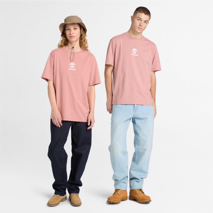 טי שירט יוניסקס עם שרוולים קצרים והדפס Timberland