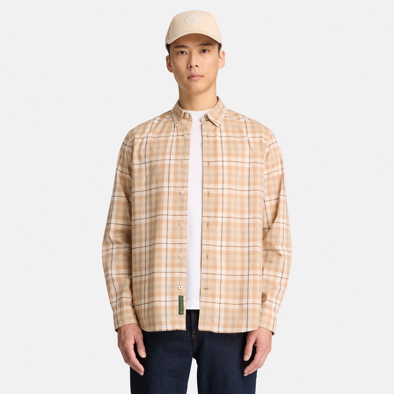 חולצה מכופתרת לגברים Check Poplin