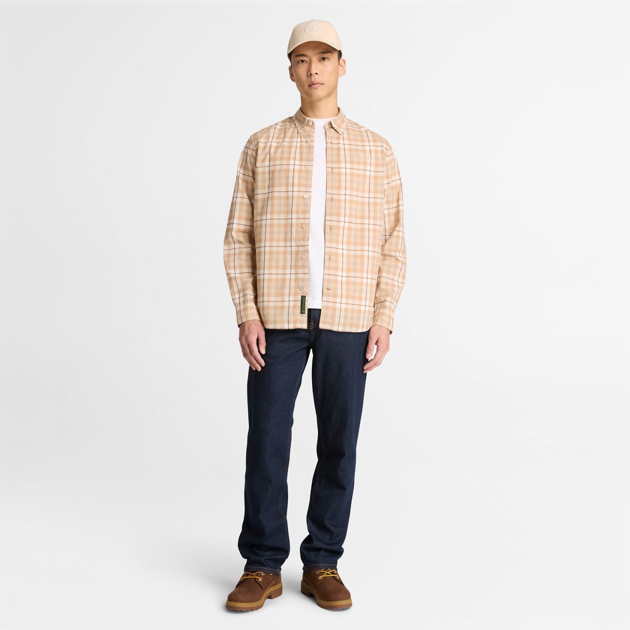 חולצה מכופתרת לגברים Check Poplin