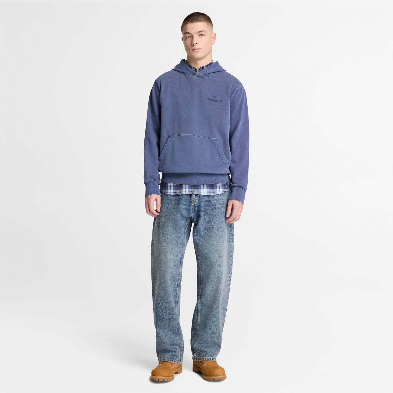 חולצה מכופתרת לגברים Check Poplin