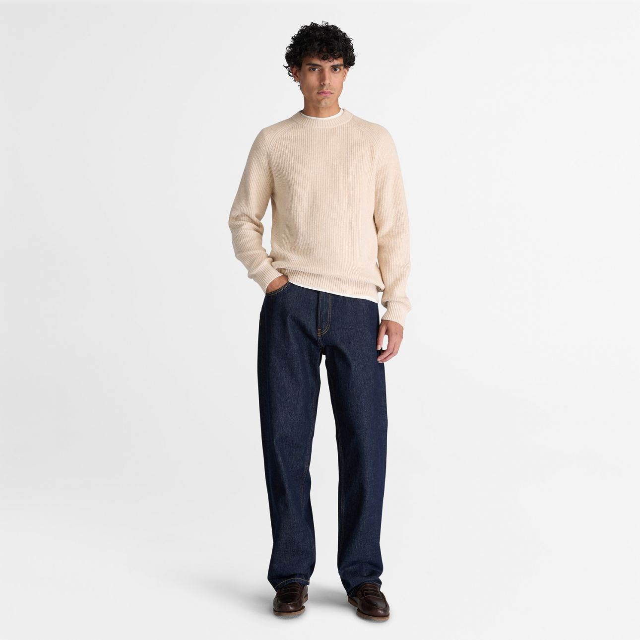 סריג לגברים Cotton Crewneck