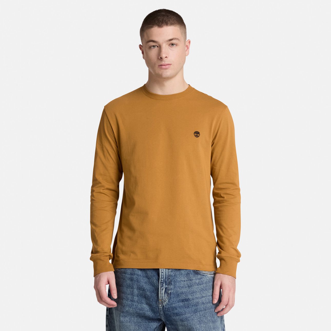 טי שירט שרוול ארוך ולוגו רקום  Dunstan River Slim