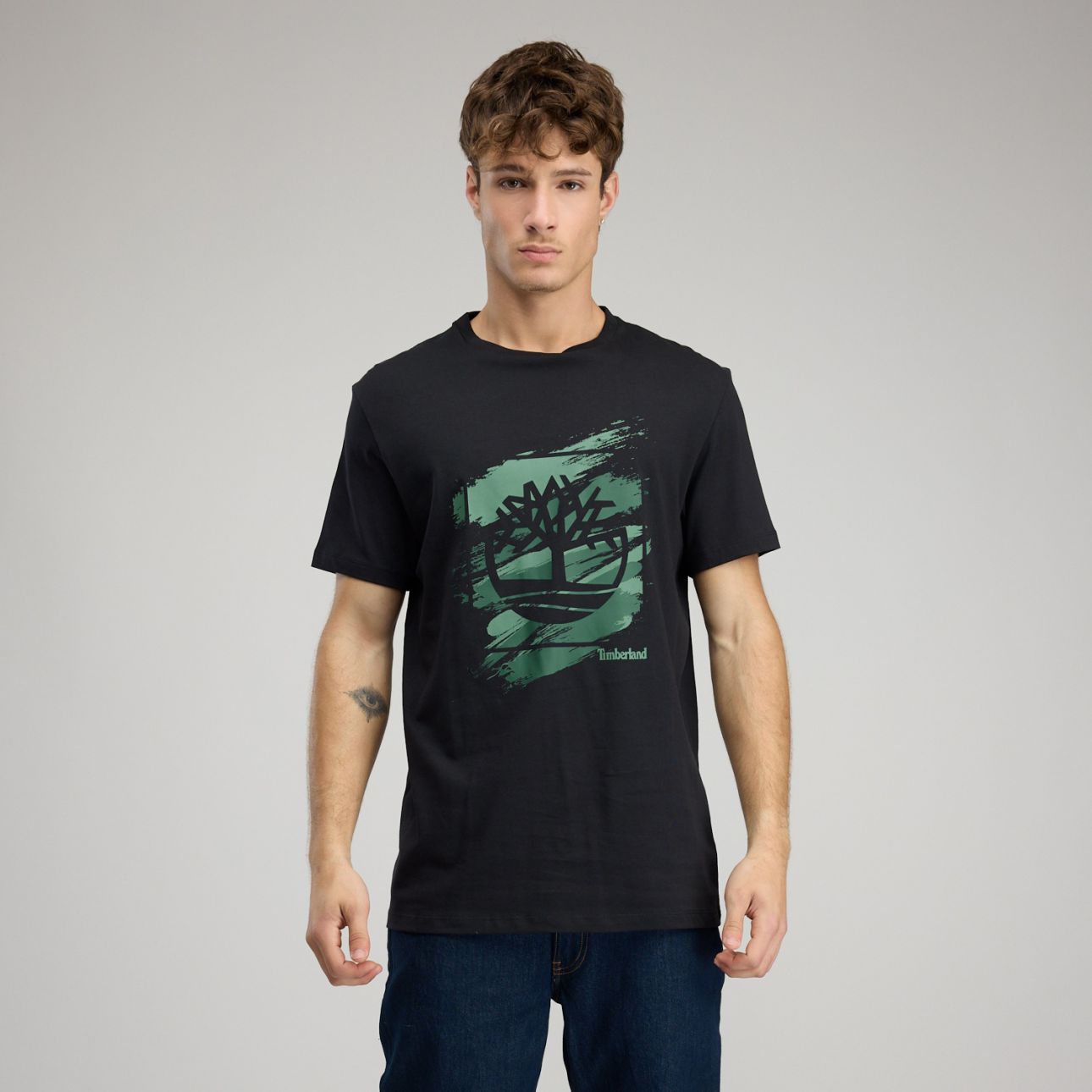 חולצת טי-שירט לוגו עץ