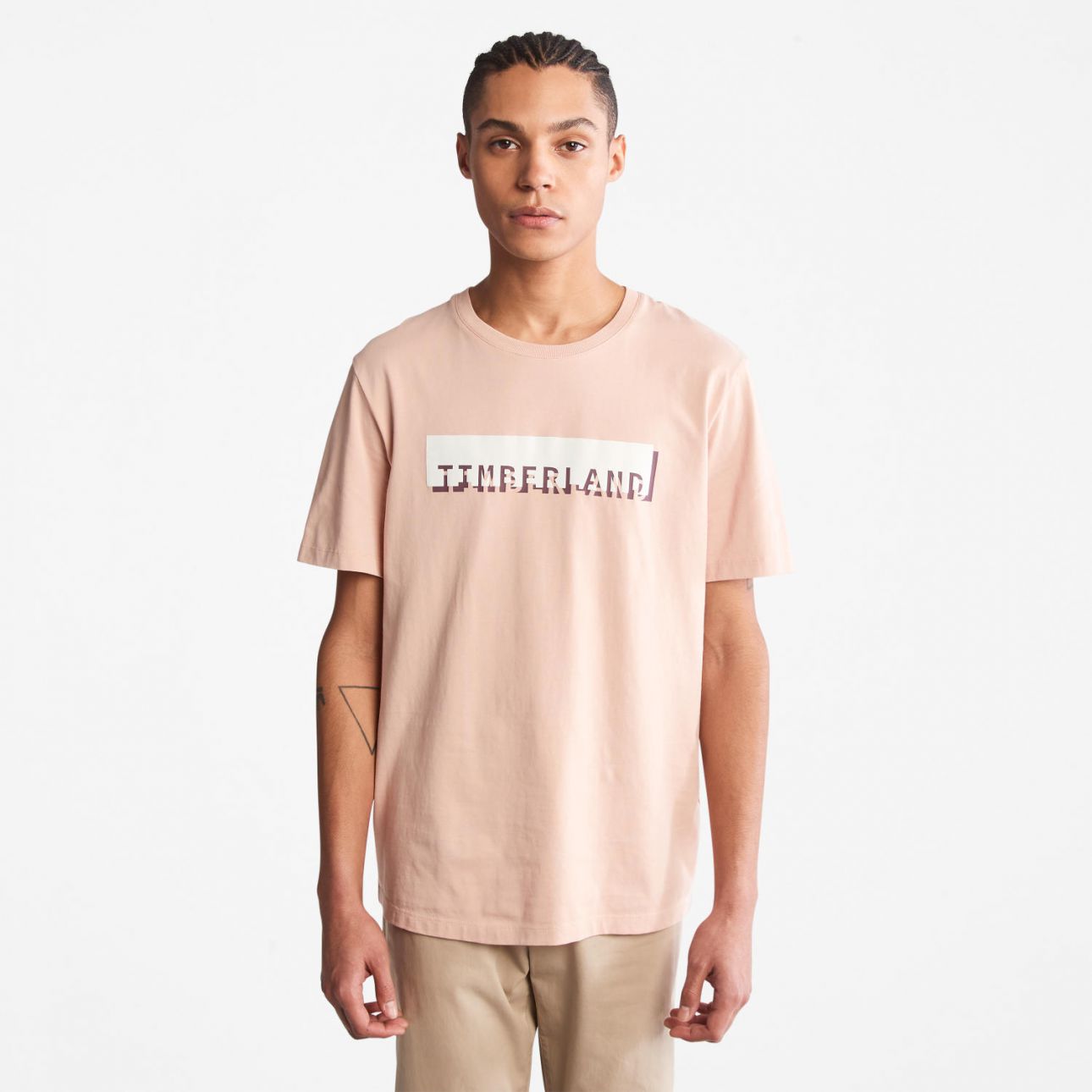 טי שירט לגבר עם הדפס TIMBERLAND לינארי בחזית
