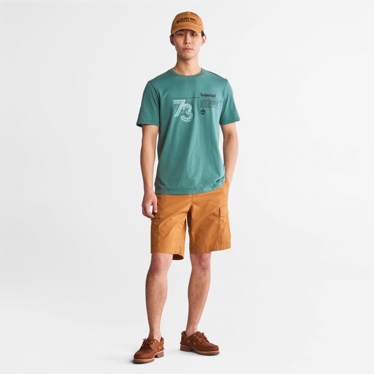 טי שירט לגבר עם הדפס  ה”סיפור של  TIMBERLAND”