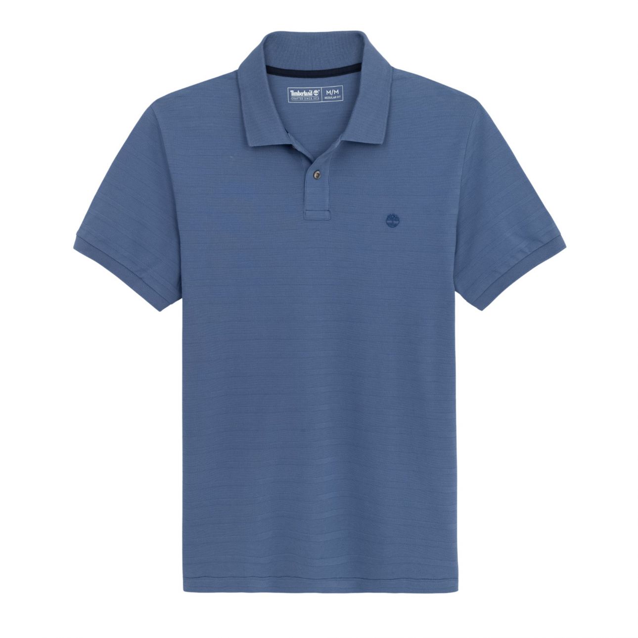 חולצת פולו REGULAR FIT בטקסטורת פסים עם רקמת לוגו