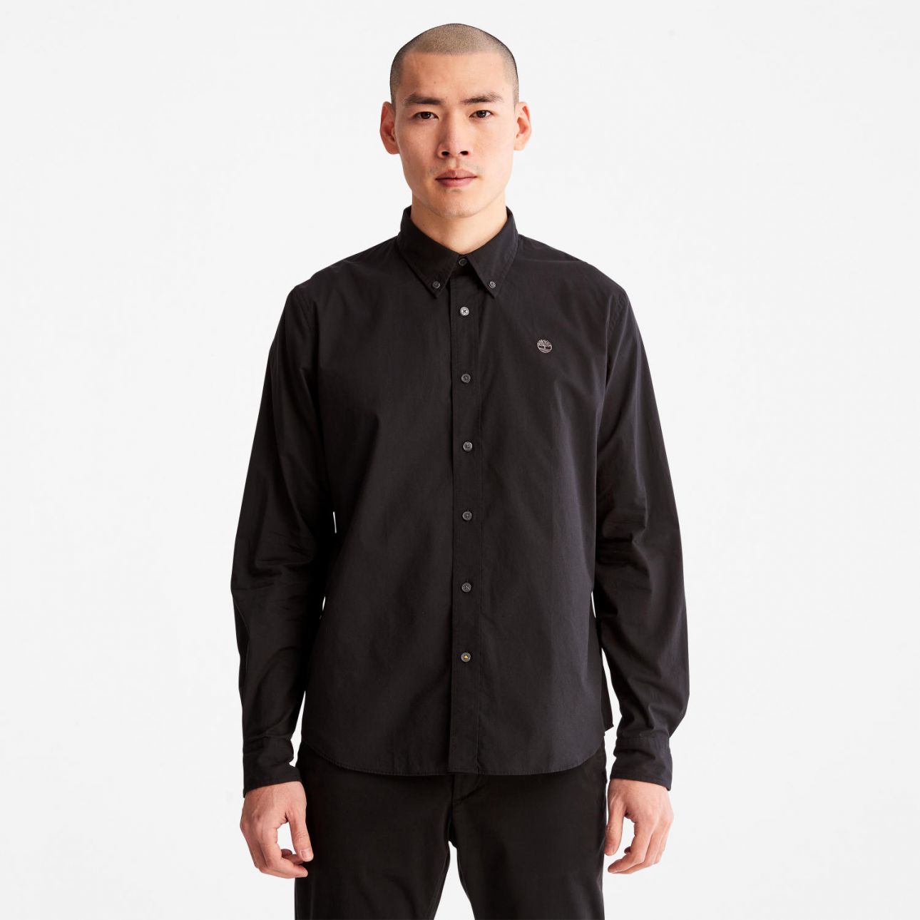 חולצה מכופתרת לגברים בגזרת FIT SLIM עם לוגו רקום