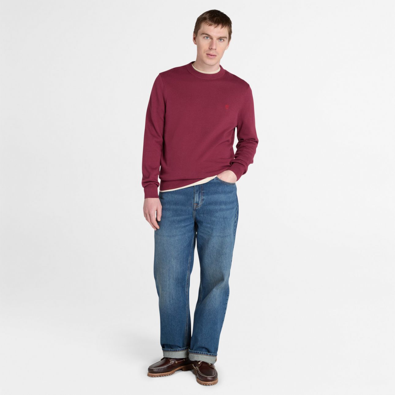 סריג עם פתח צוואר עגול