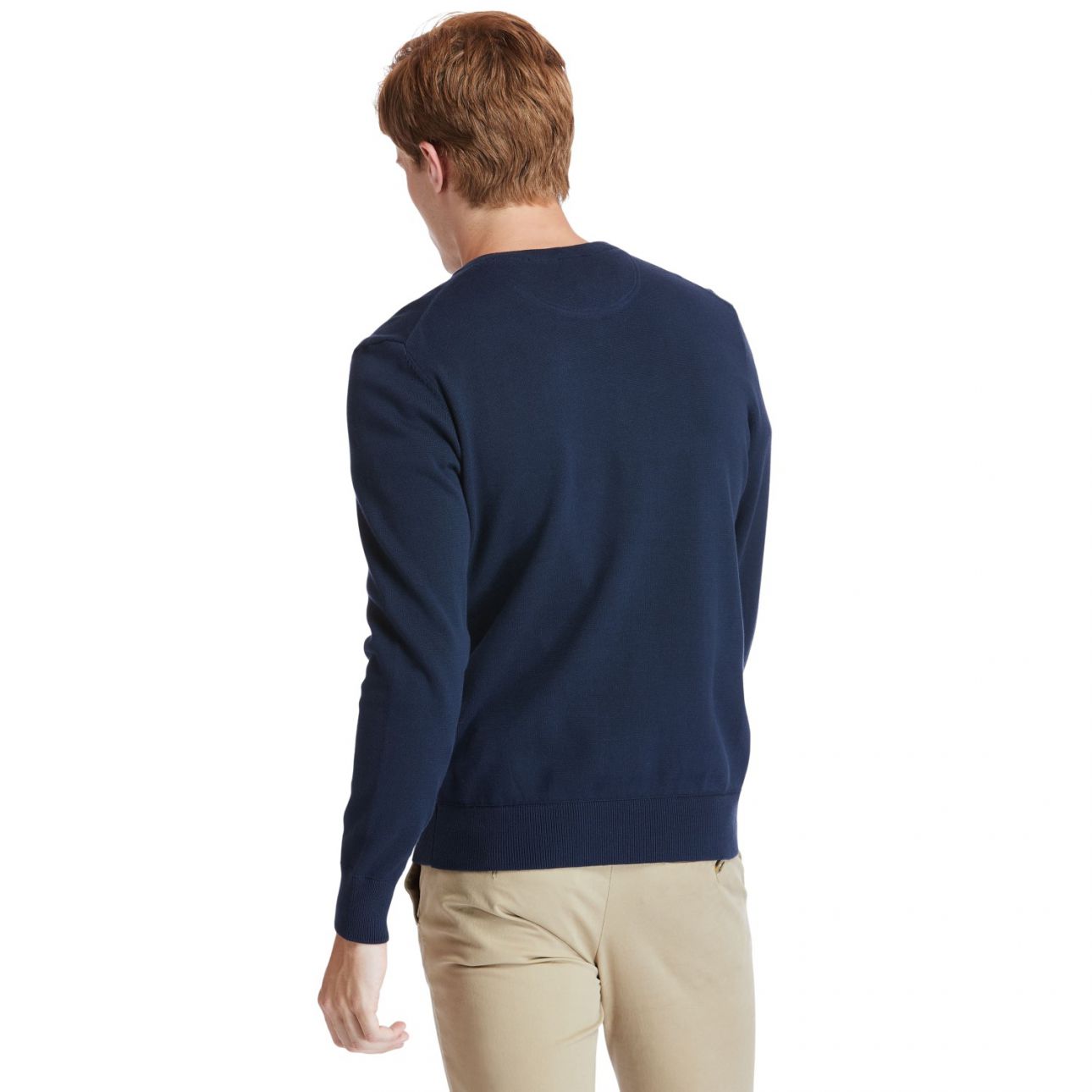 סריג חלק מפתח וי עם לוגו