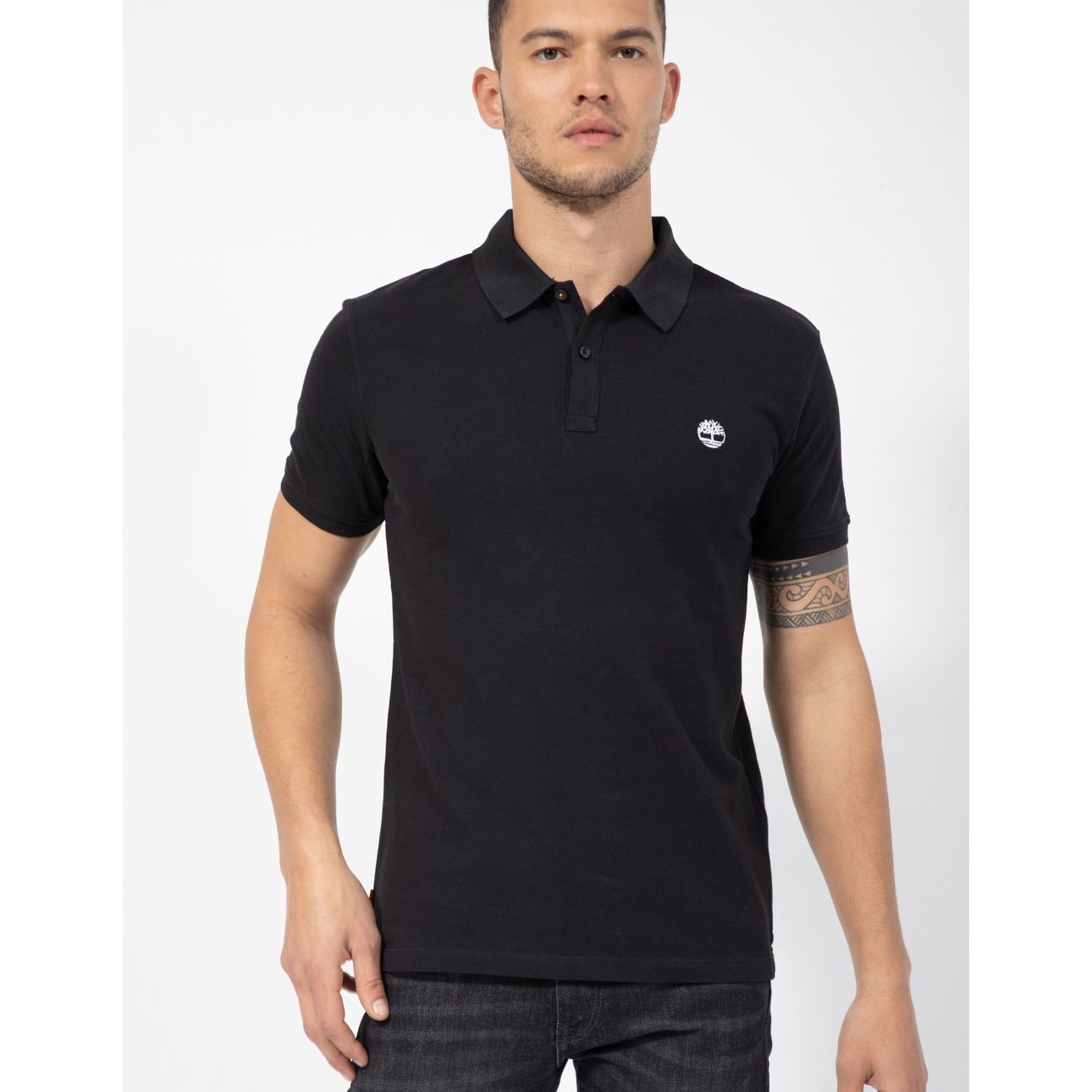 חולצת פולו פיקה SLIM FIT עם רקמת לוגו