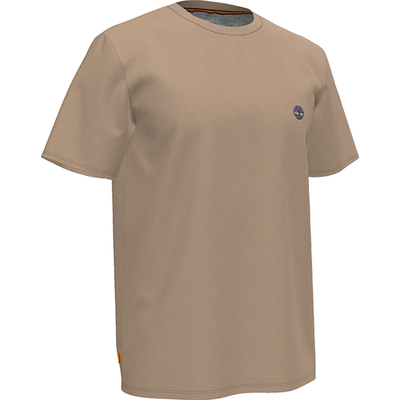 טי שירט ג’רסי מפתח עגול עם לוגו רקום