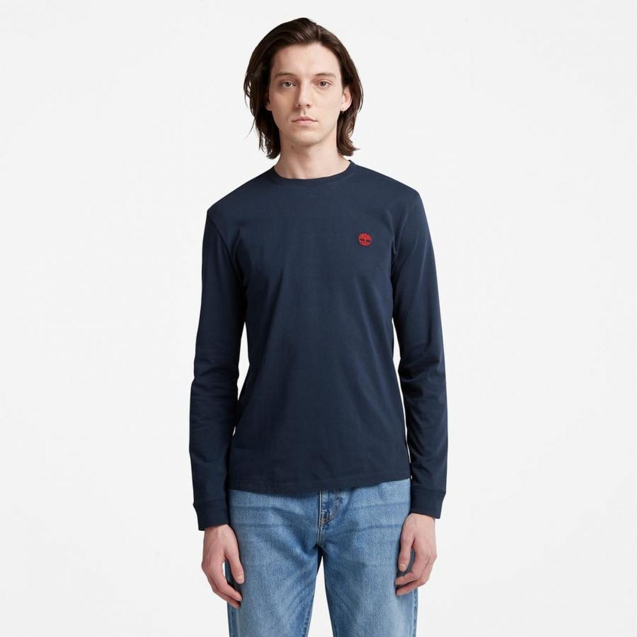 טי שירט SLIM FIT עם רקמת לוגו