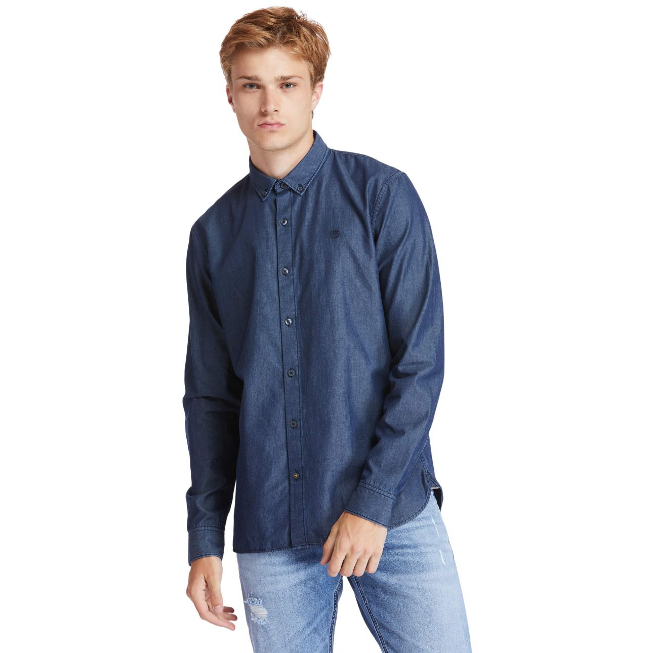 חולצת ג’ינס מכופתרת SLIM FIT
