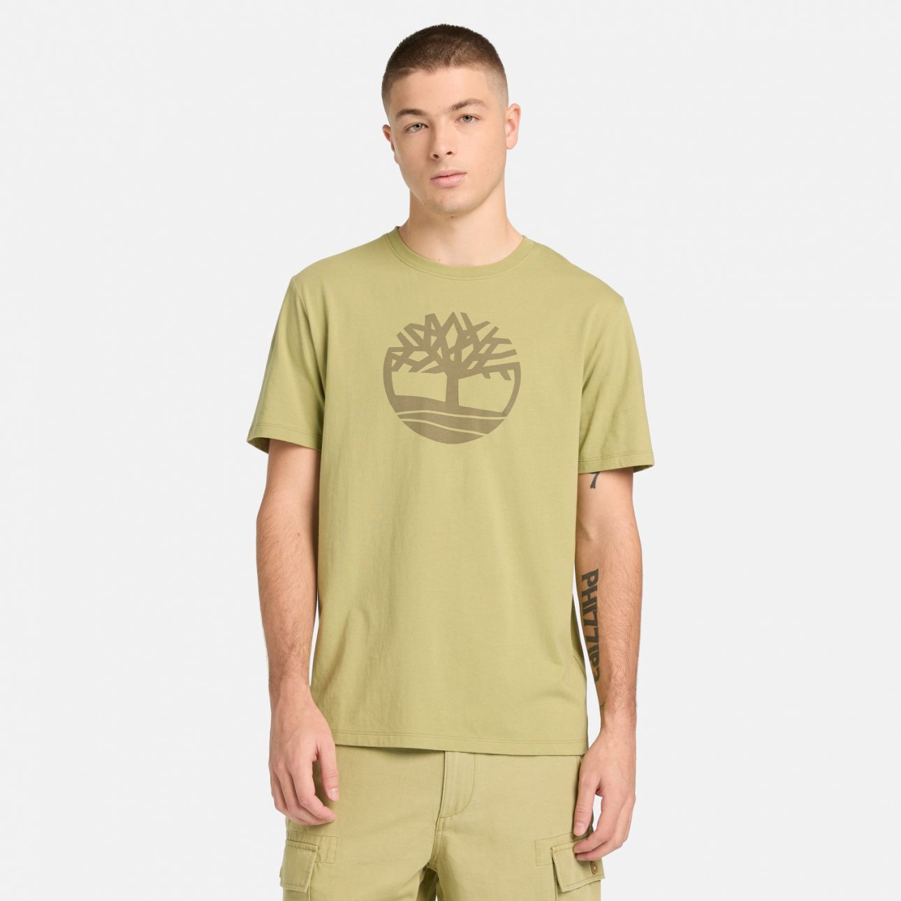 טי שירט הדפס לוגו עץ