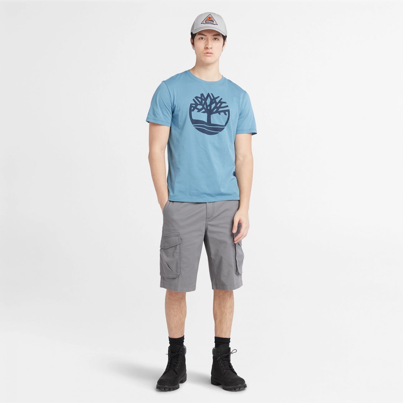 טי שירט הדפס לוגו עץ