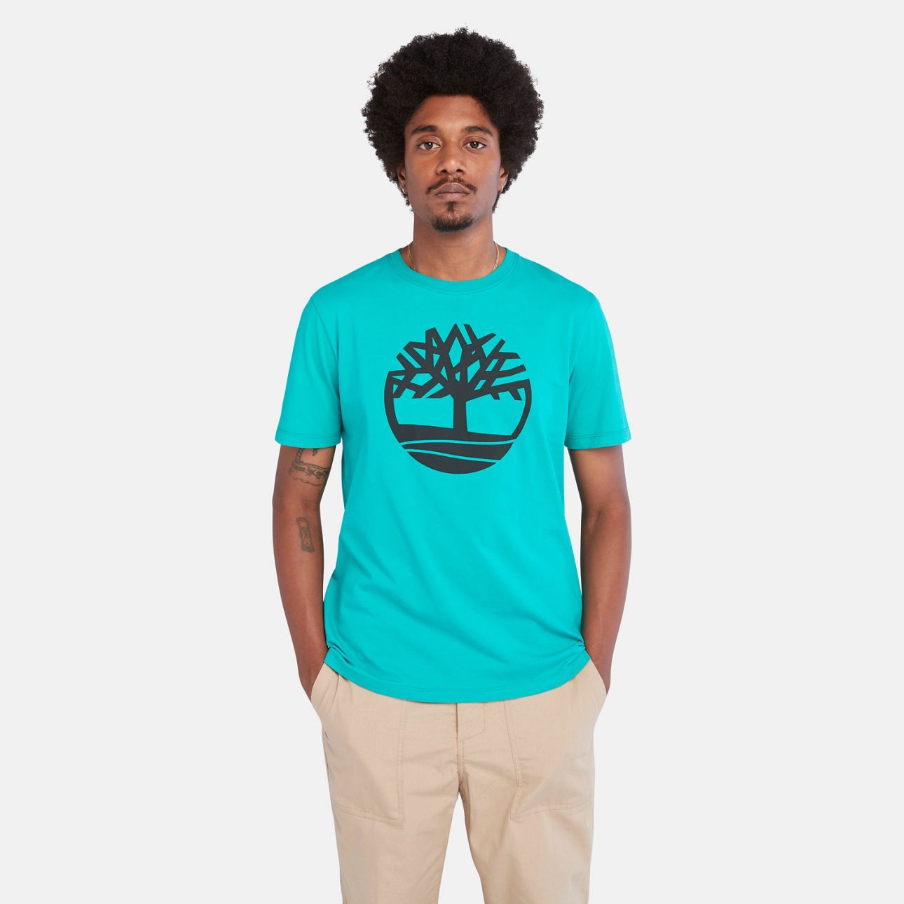 טי שירט הדפס לוגו עץ