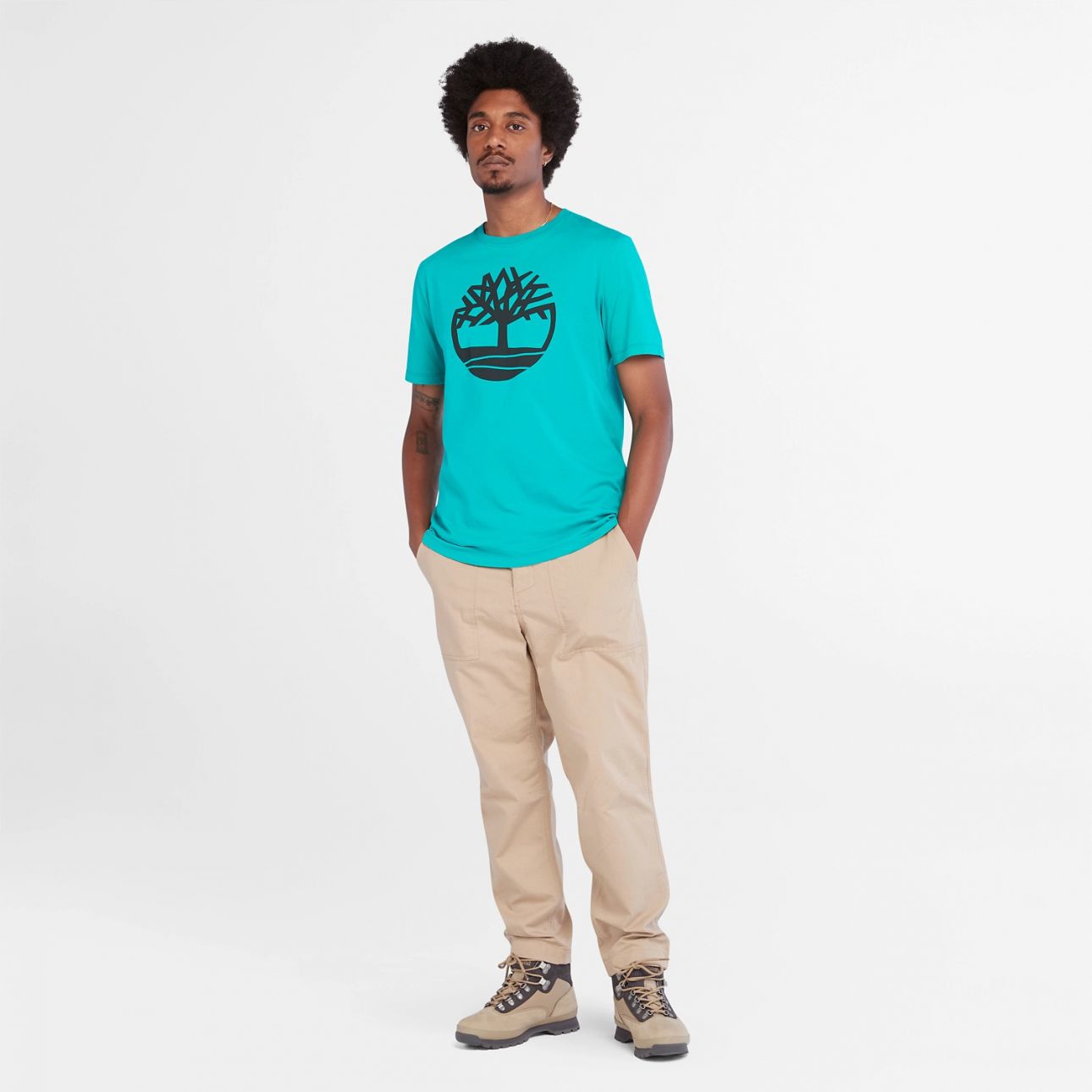 טי שירט הדפס לוגו עץ