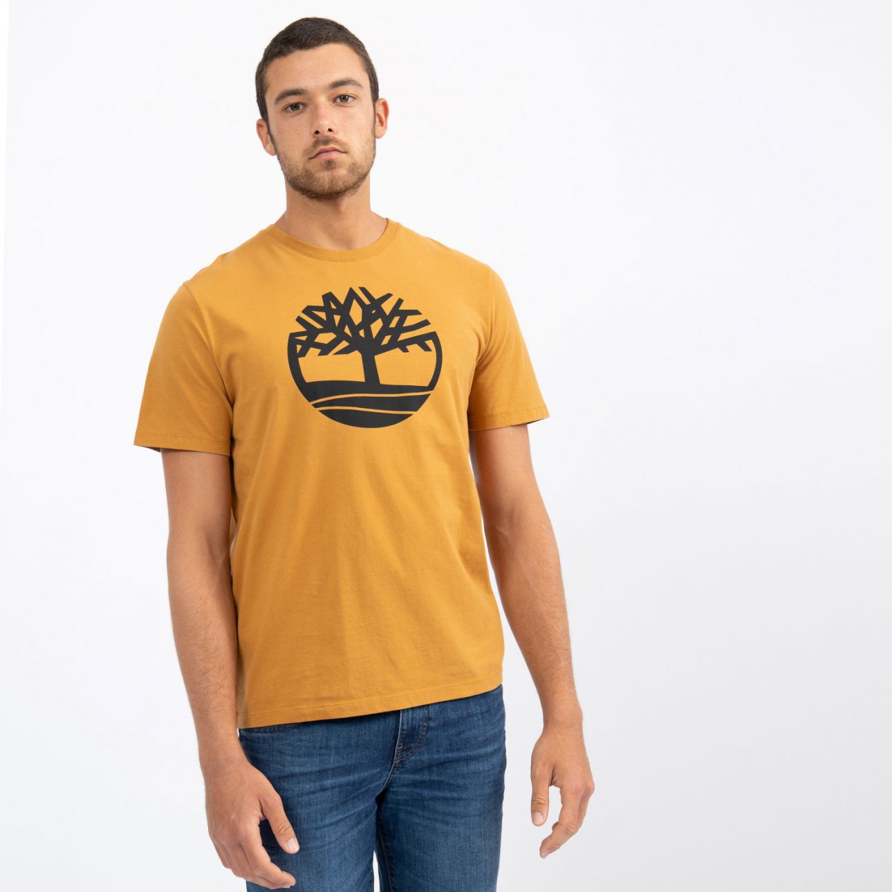 טי שירט הדפס לוגו עץ