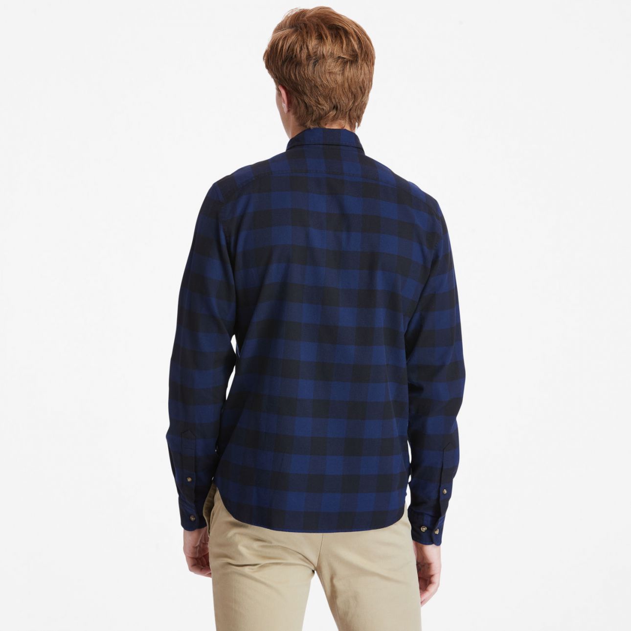 חולצה מכופתרת בהדפס משבצות גזרת SLIM