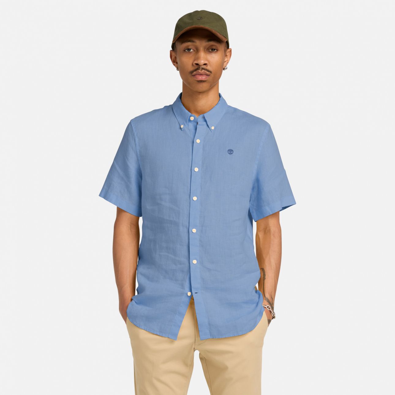 חולצה מכופתרת לגבר MILL RIVER שרוולי קצר