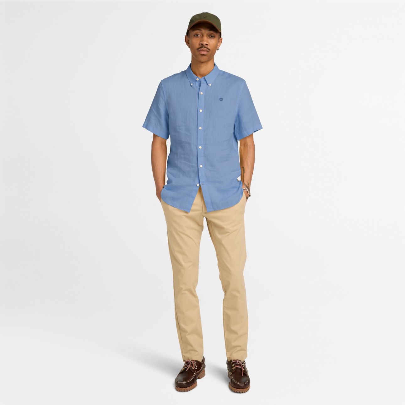 חולצה מכופתרת לגבר MILL RIVER שרוולי קצר