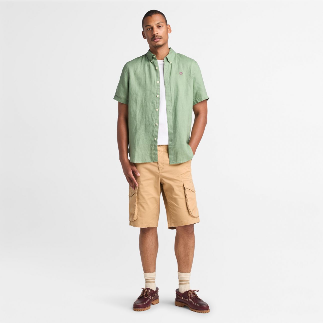 חולצה מכופתרת לגבר MILL RIVER שרוולי קצר