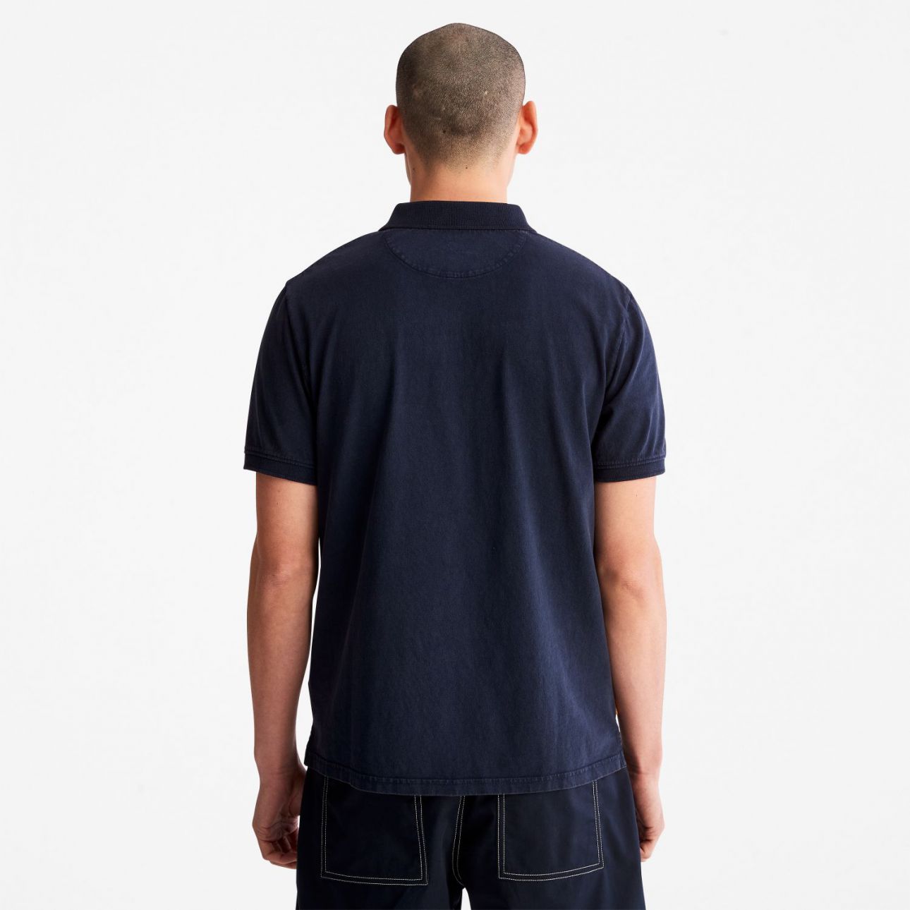 חולצת פולו קצרה לגברים עם לוגו Timberland רקום