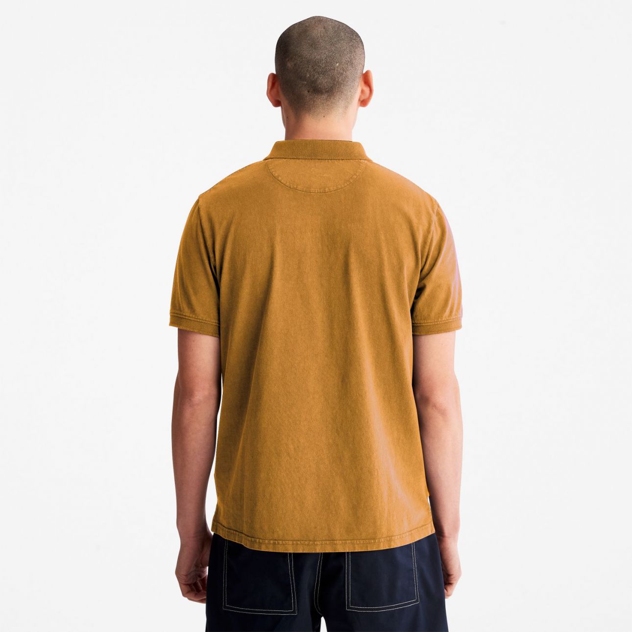 חולצת פולו קצרה לגברים עם לוגו Timberland רקום