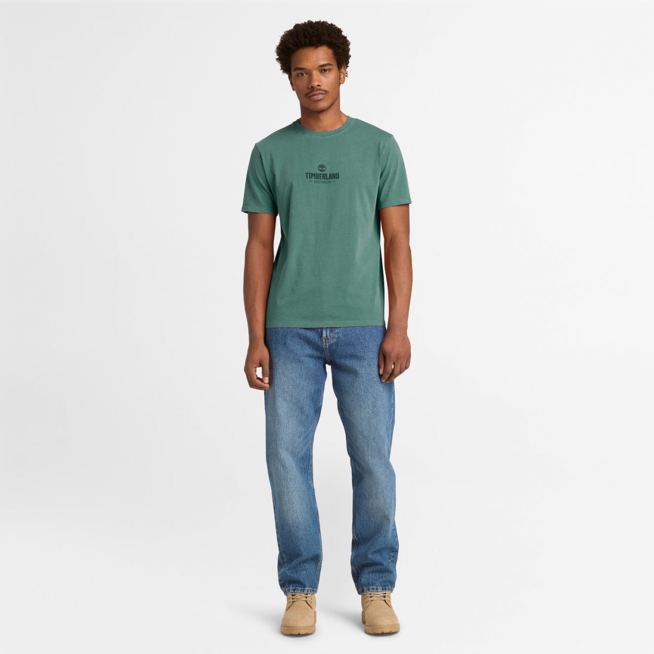 טי שירט לגברים Garment Dyed