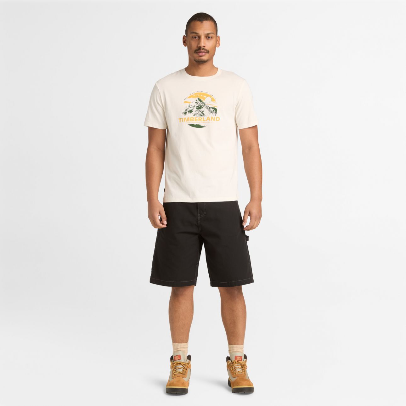 טי-שירט קצרה לגברים Mountain Graphic