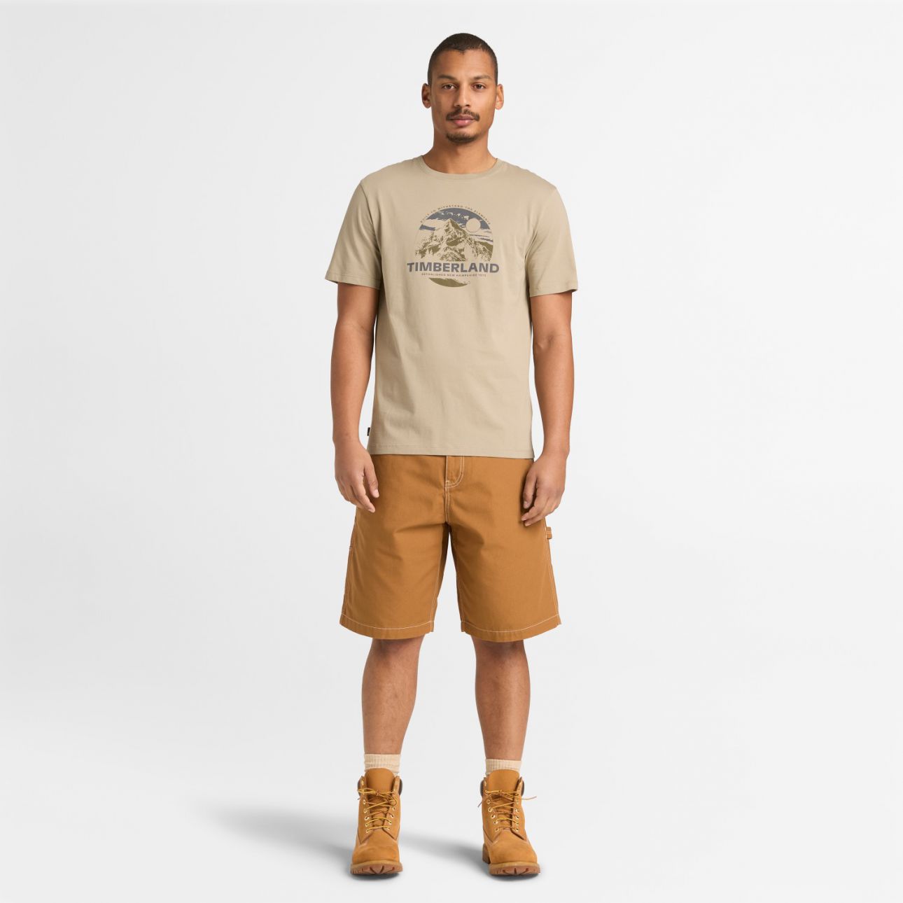 טי-שירט קצרה לגברים Mountain Graphic