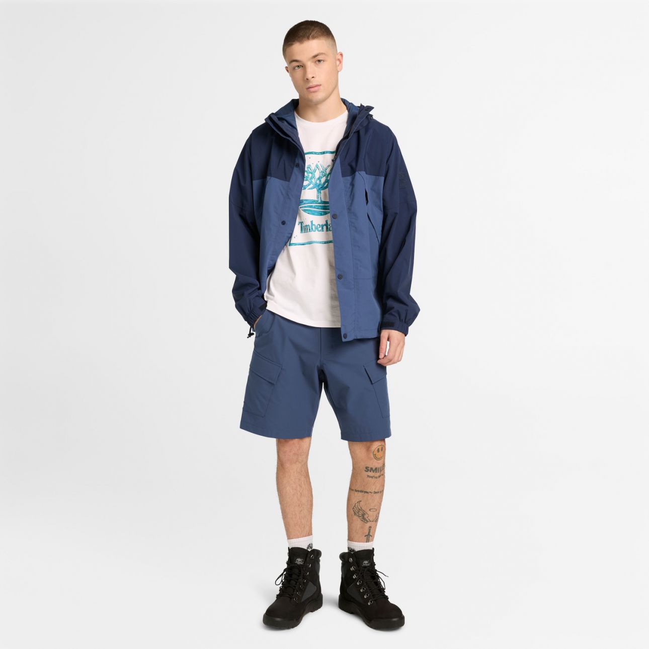 טי שירט לגברים Water Stack Logo