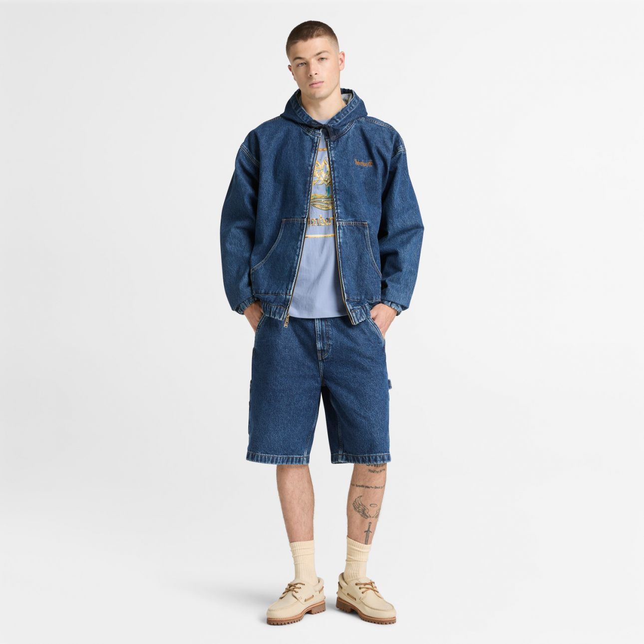 טי שירט לגברים Water Stack Logo