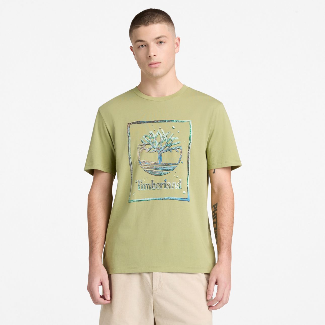 טי שירט לגברים Water Stack Logo